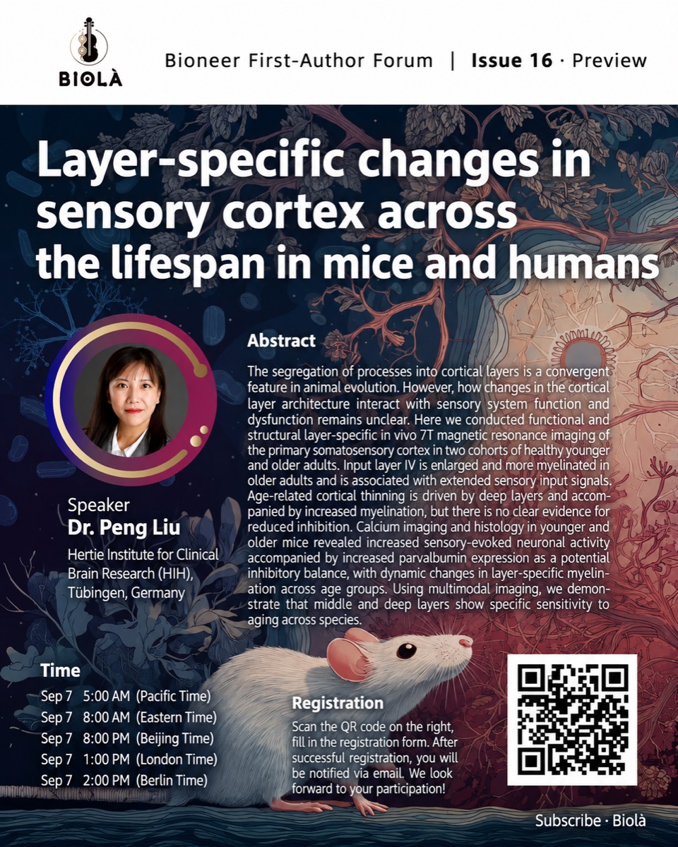 Layer-Specific Changes in Sensory Cortex Across the Lifespan in Mice and Humans event poster